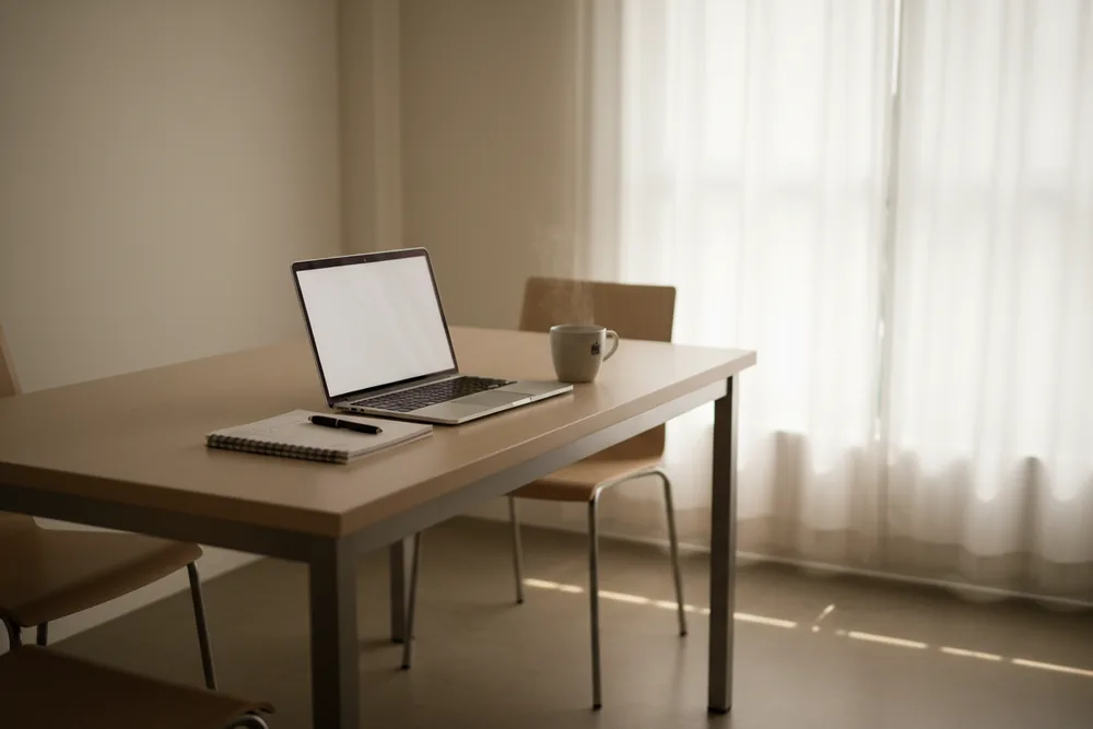 Homeowner checking an electrician licence on the public register from home